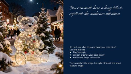 Weihnachtsbeleuchtung Präsentationsvorlage