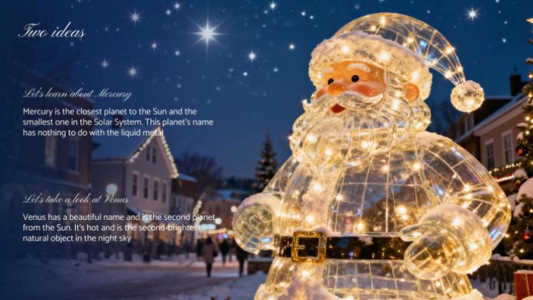 Weihnachtsbeleuchtung Präsentationsvorlage