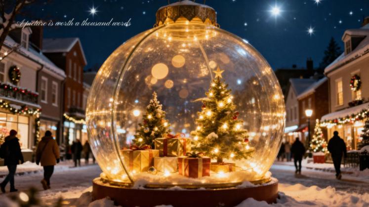 Weihnachtsbeleuchtung Präsentationsvorlage