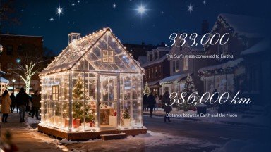 Weihnachtsbeleuchtung Präsentationsvorlage