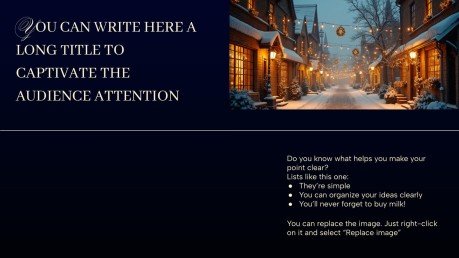 Modelo de apresentação Luzes mágicas de Natal