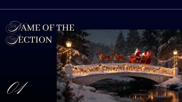 Modelo de apresentação Luzes mágicas de Natal