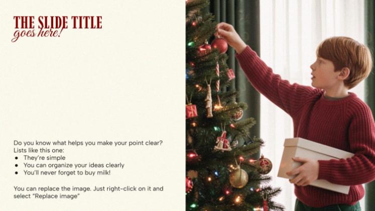 Modelo de apresentação Lar para o Natal