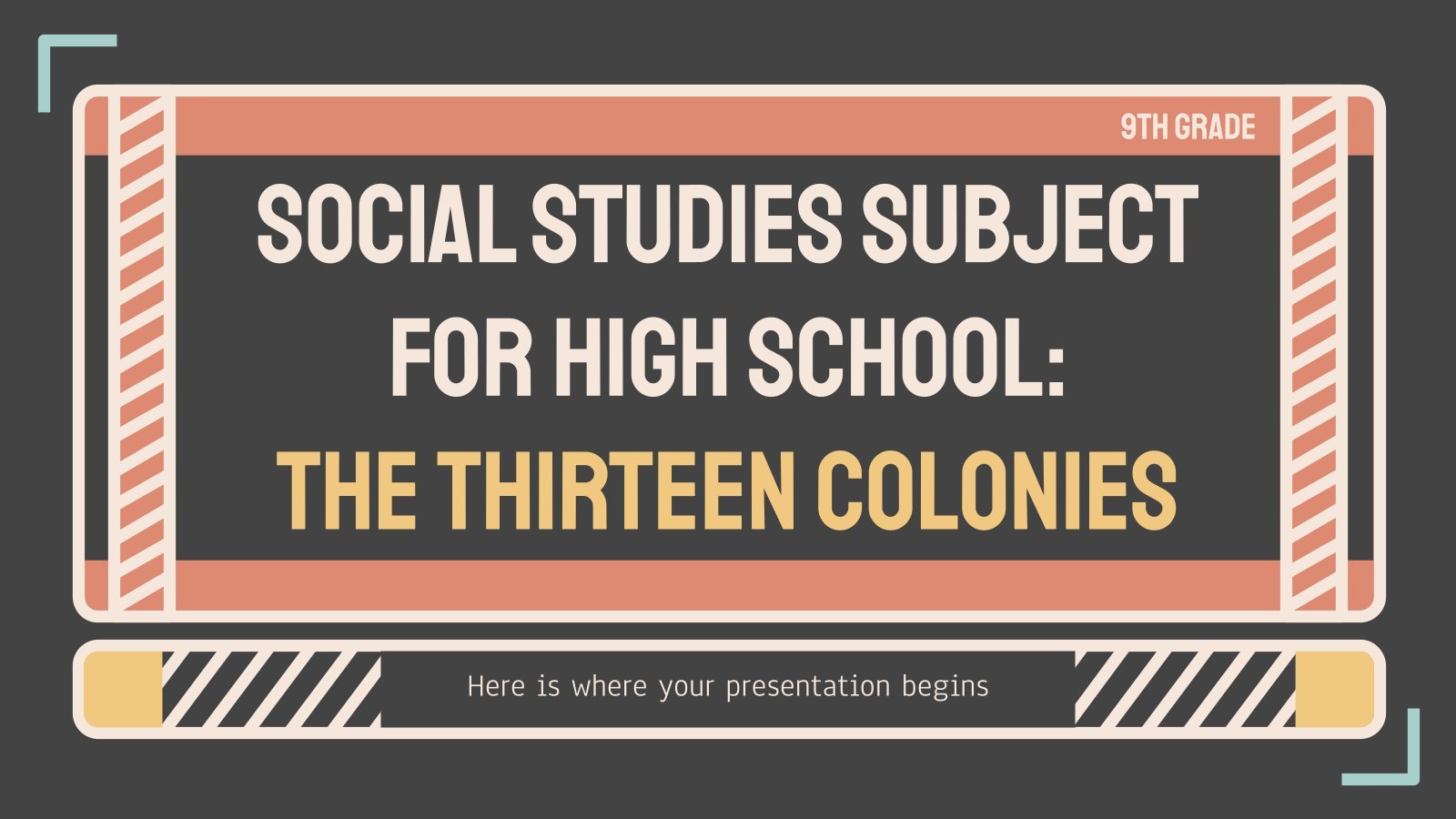 Social Studies Subject for High School - 9th Grade: The Thirteen Colonies presentation template 