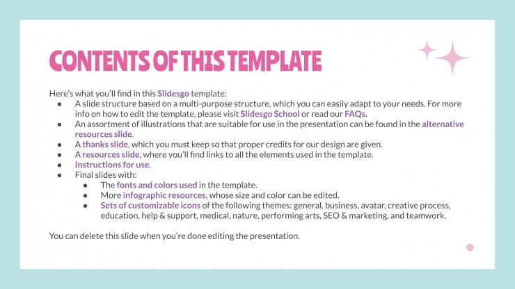 Daily Activities for Online Lessons presentation template