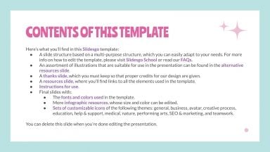 Daily Activities for Online Lessons presentation template