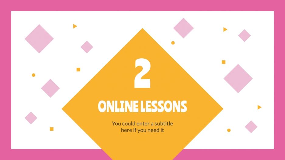 Daily Activities for Online Lessons presentation template