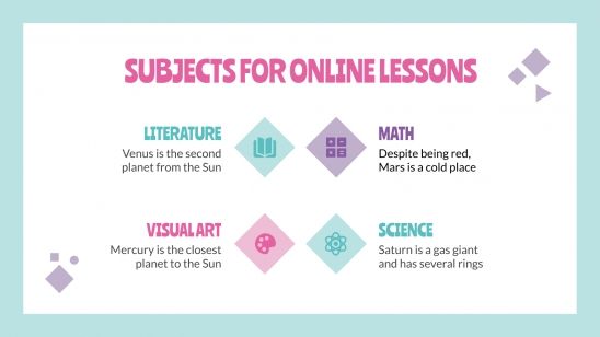 Daily Activities for Online Lessons presentation template