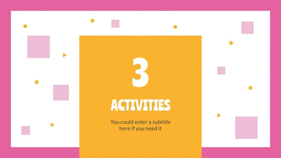 Daily Activities for Online Lessons presentation template
