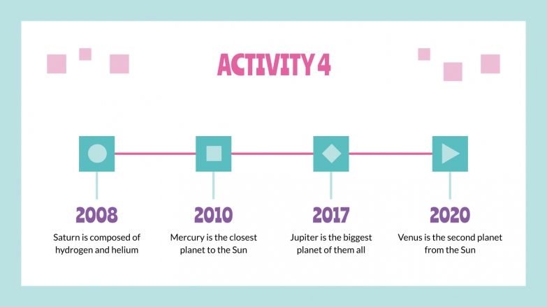 Daily Activities for Online Lessons presentation template