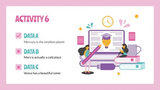 Daily Activities for Online Lessons presentation template