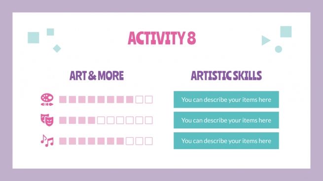 Daily Activities for Online Lessons presentation template