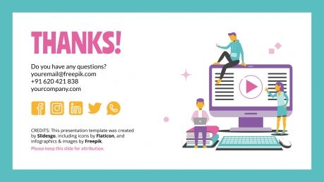 Daily Activities for Online Lessons presentation template