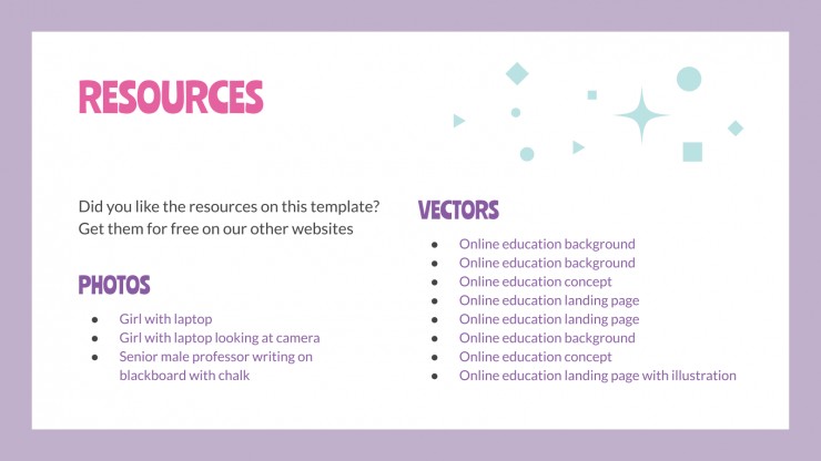 Daily Activities for Online Lessons presentation template