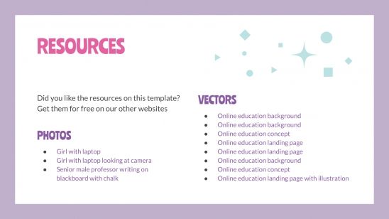 Daily Activities for Online Lessons presentation template