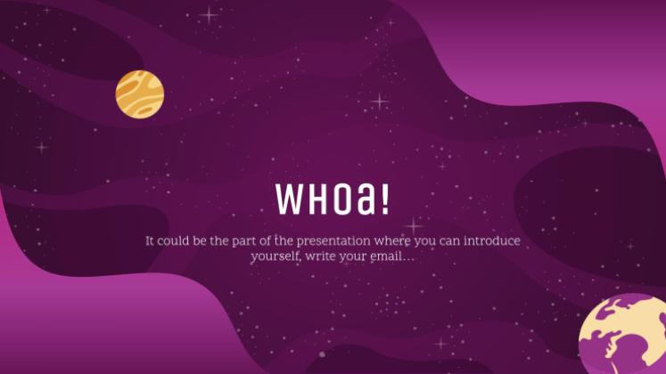 Galaxie Farbverlauf Präsentationsvorlage