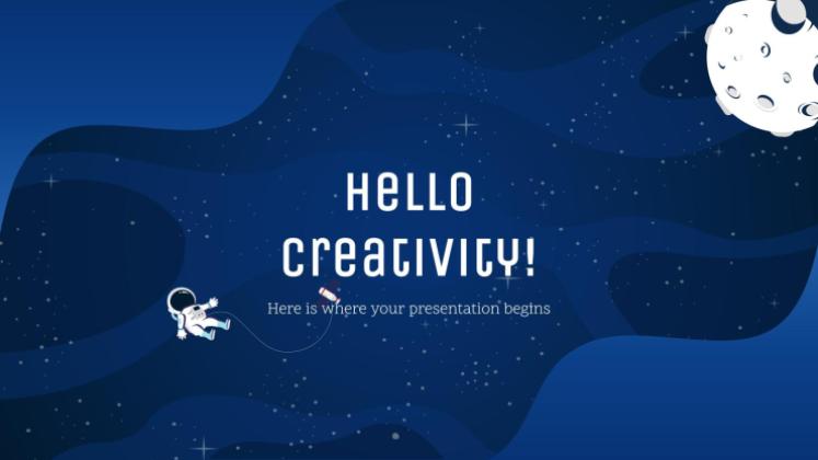 Galaxie Farbverlauf Präsentationsvorlage