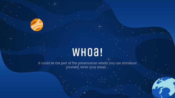 Galaxie Farbverlauf Präsentationsvorlage