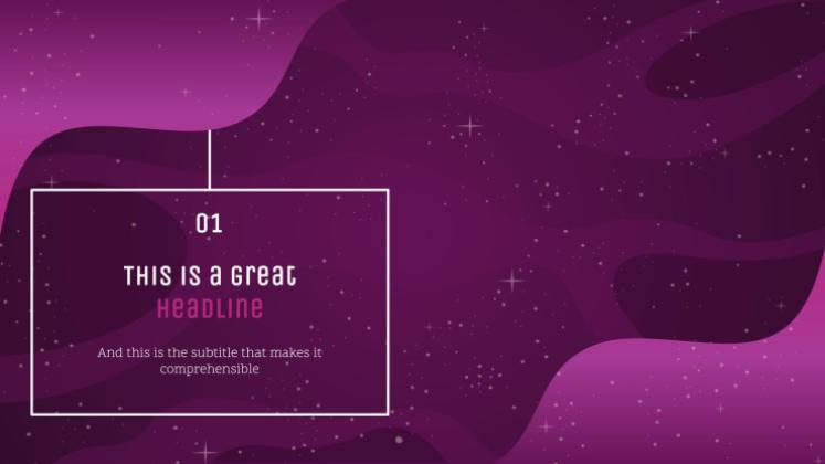 Galaxie Farbverlauf Präsentationsvorlage