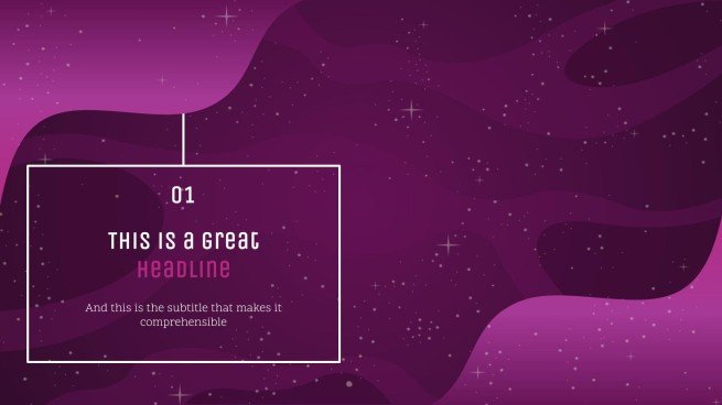 Galaxie Farbverlauf Präsentationsvorlage