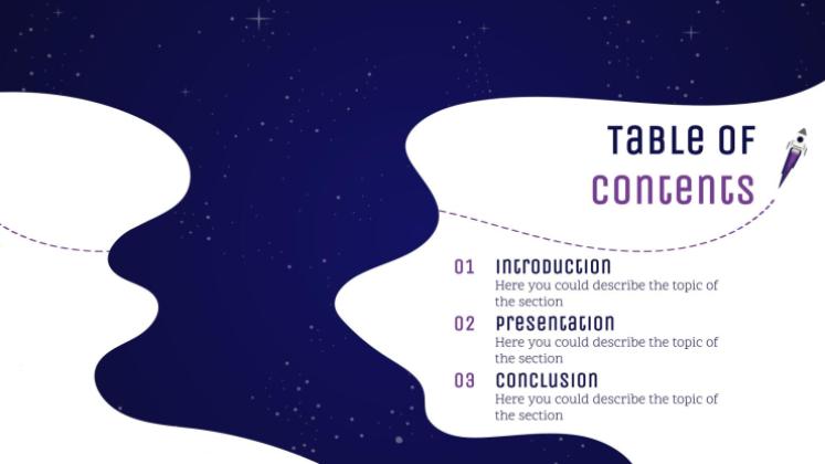 은하계 그레이디언트 프레젠테이션 템플릿