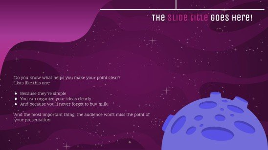 Galaxie Farbverlauf Präsentationsvorlage