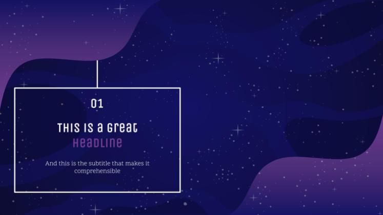 은하계 그레이디언트 프레젠테이션 템플릿