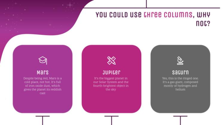 Galaxie Farbverlauf Präsentationsvorlage