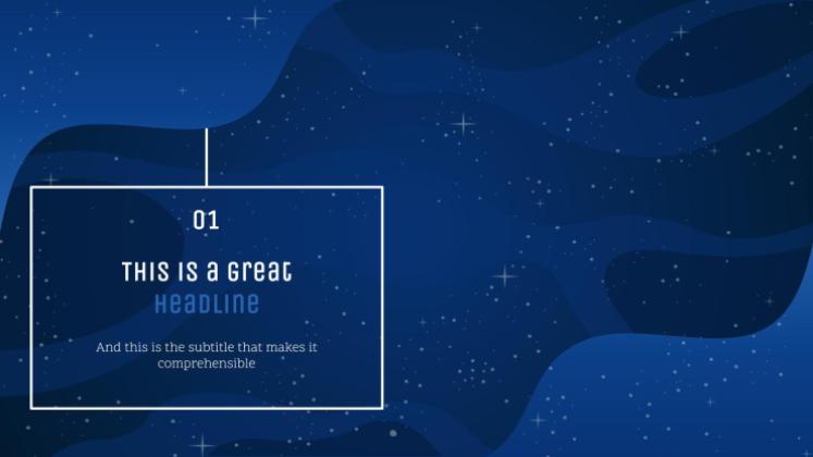 Galaxie Farbverlauf Präsentationsvorlage