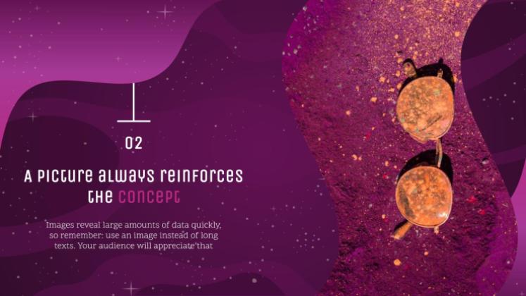 Galaxie Farbverlauf Präsentationsvorlage