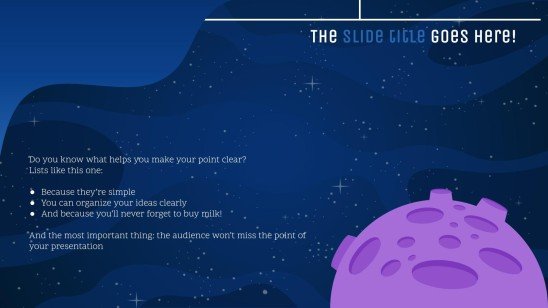 Galaxie Farbverlauf Präsentationsvorlage