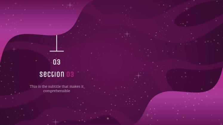 Galaxie Farbverlauf Präsentationsvorlage