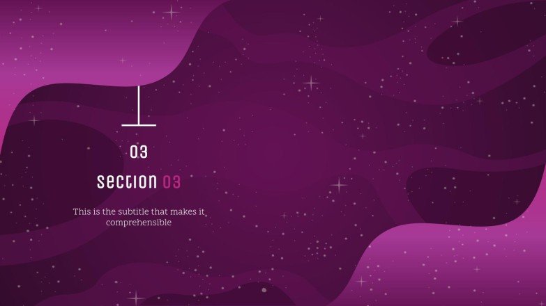 Galaxie Farbverlauf Präsentationsvorlage