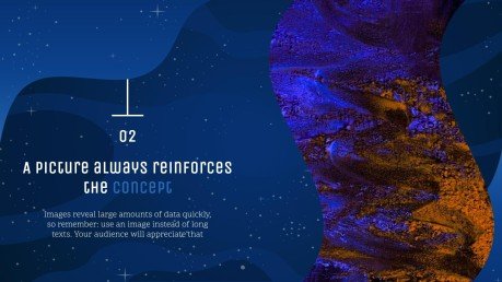 Galaxie Farbverlauf Präsentationsvorlage