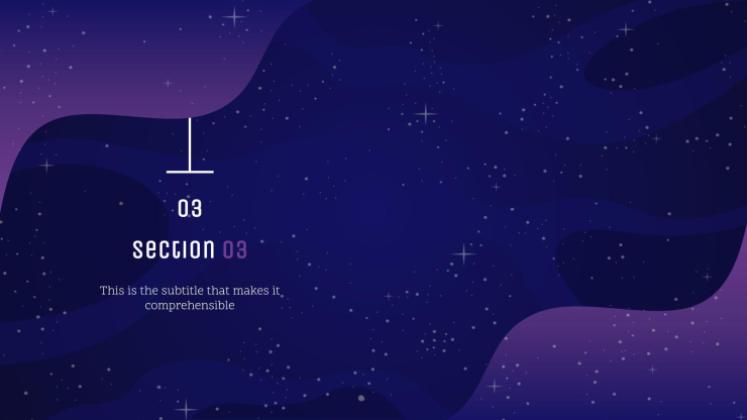 은하계 그레이디언트 프레젠테이션 템플릿