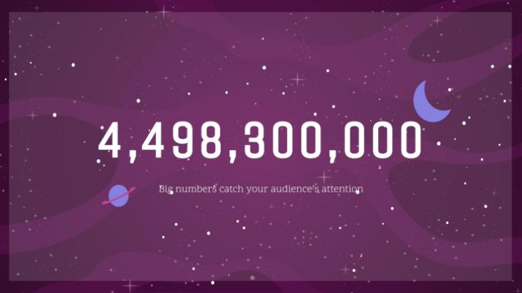 Galaxie Farbverlauf Präsentationsvorlage