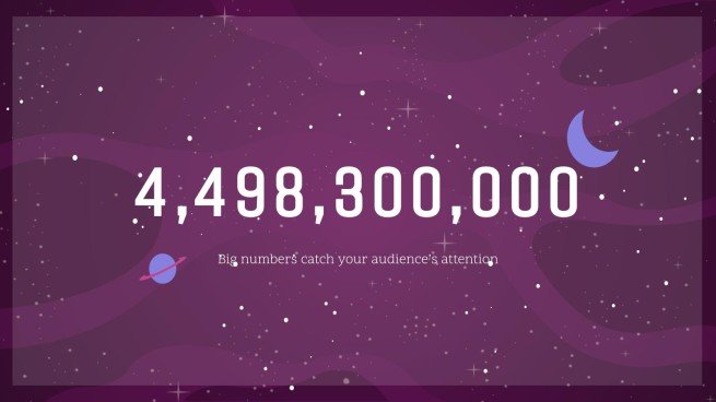 Galaxie Farbverlauf Präsentationsvorlage