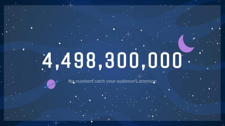 Galaxie Farbverlauf Präsentationsvorlage