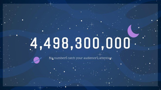 Galaxie Farbverlauf Präsentationsvorlage