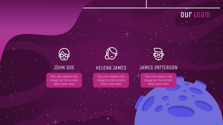 Galaxie Farbverlauf Präsentationsvorlage