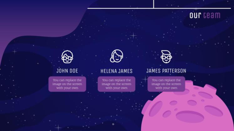 은하계 그레이디언트 프레젠테이션 템플릿