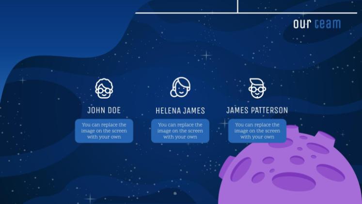 Galaxie Farbverlauf Präsentationsvorlage