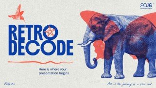 Plantilla de presentación Decodificación retro