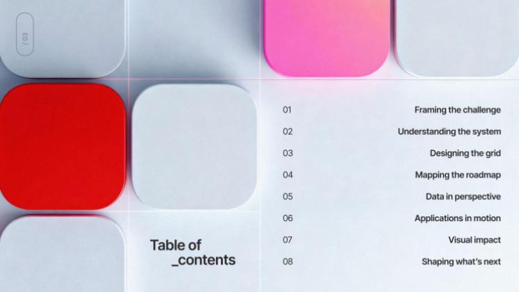 Plantilla de presentación Cuadrícula ficticia