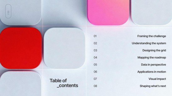 Plantilla de presentación Cuadrícula ficticia