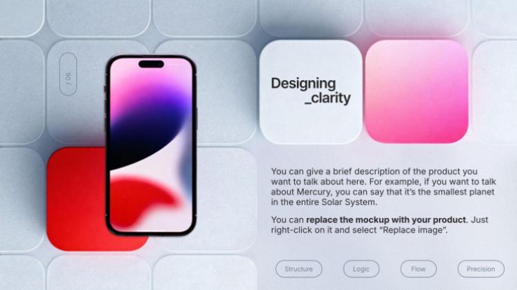 Plantilla de presentación Cuadrícula ficticia