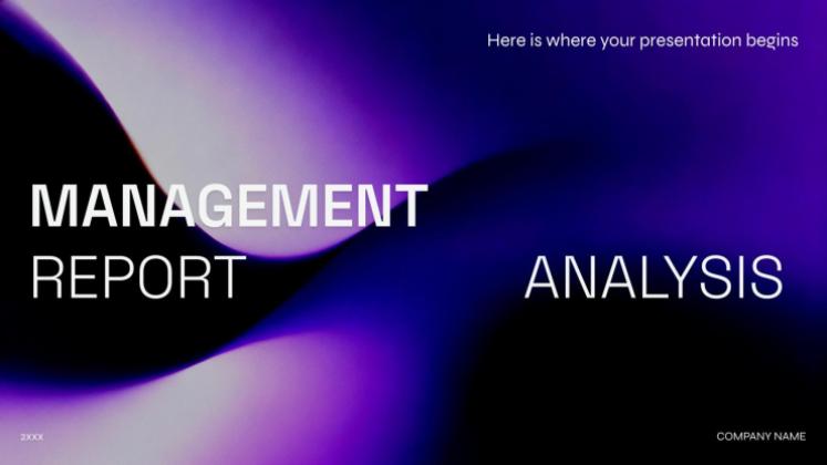 Analyse des Managementberichts Präsentationsvorlage