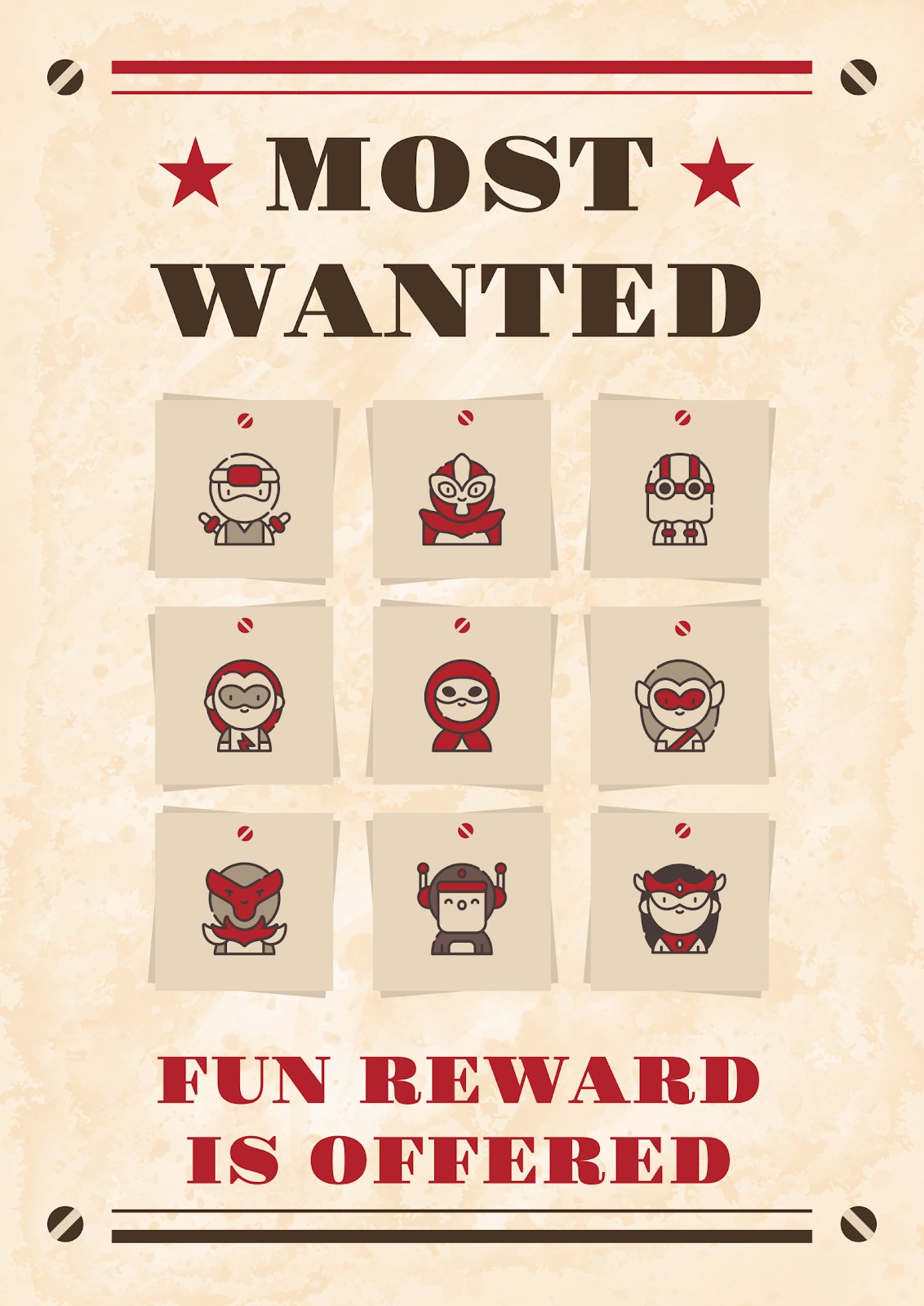 Funny Wanted Posters Google Slides Powerpoint Template