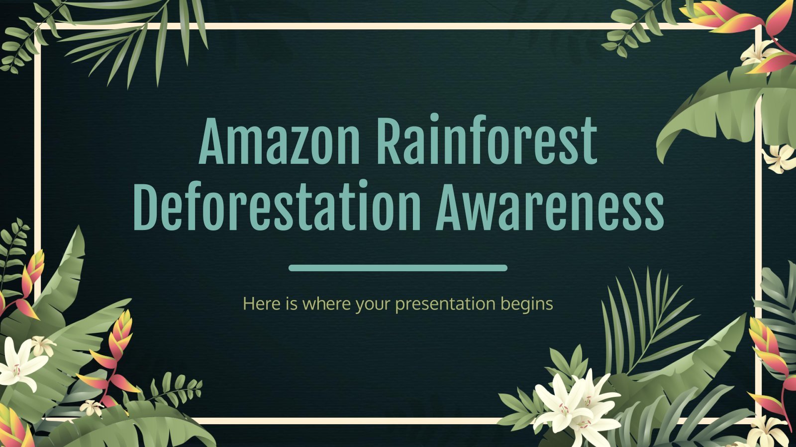 Amazon Rainforest Deforestation Awareness presentation template 