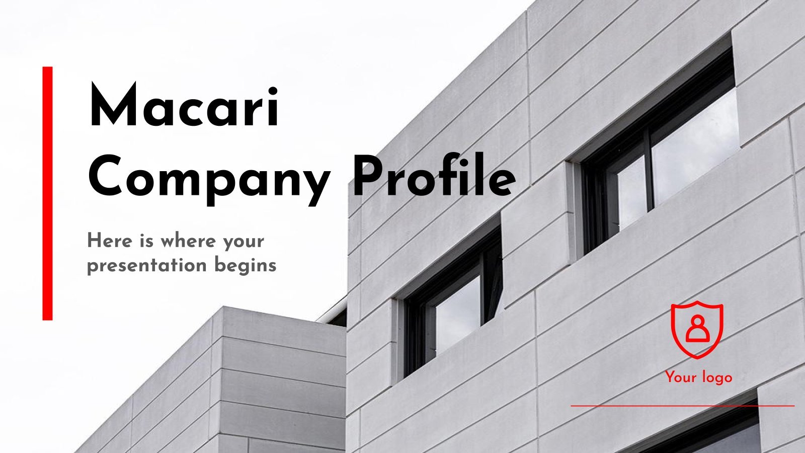 Macari Company Profile presentation template 